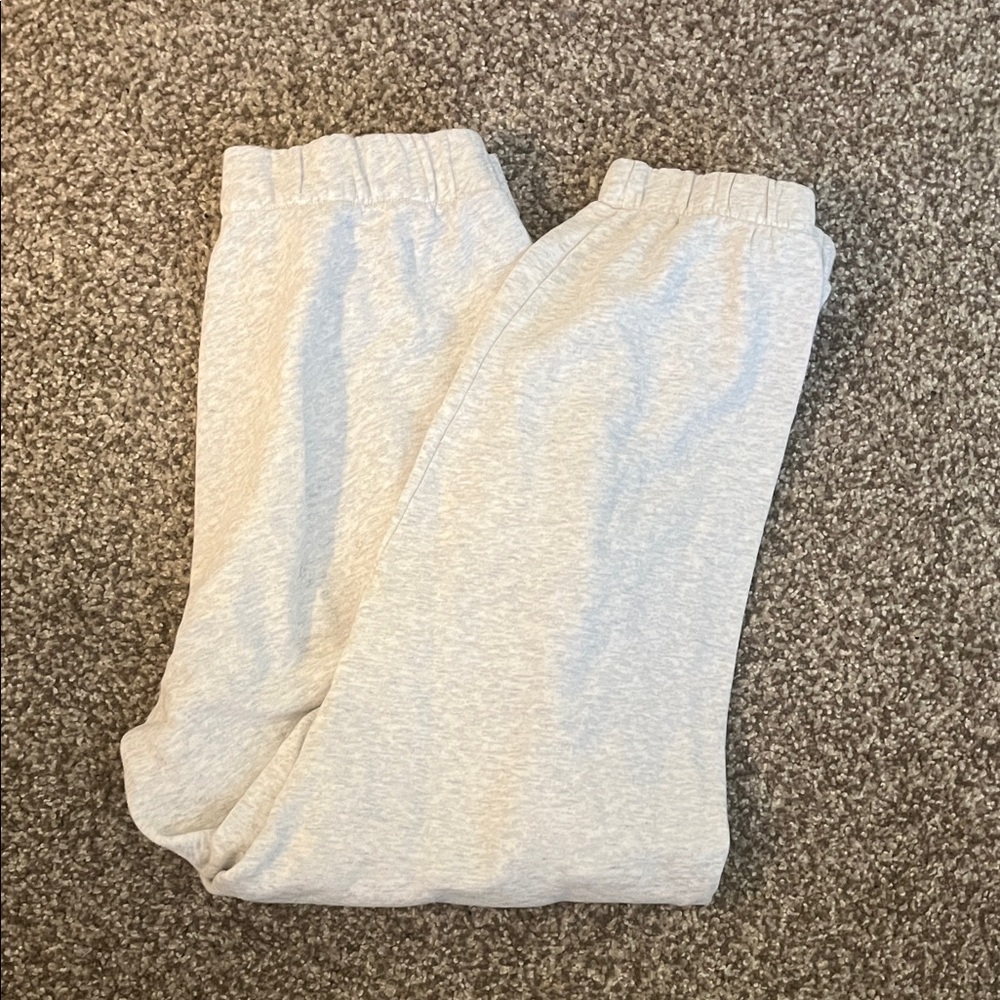 Hollister Light Gray Adjustable-Rise Sweatpants